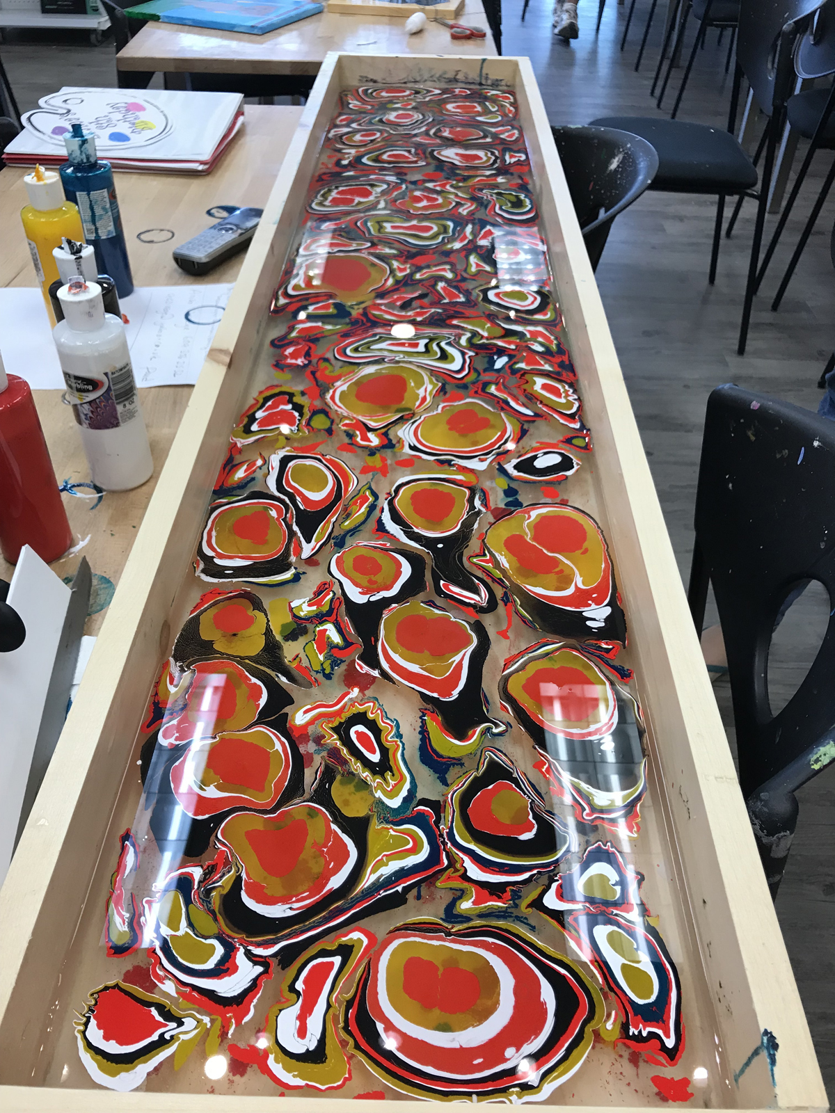 Fabric Water Marbling • The Painter's Loft Art Studio • All Fired Up