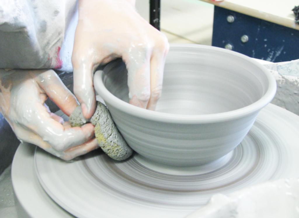 Learn to throw on the pottery wheel, take a private class or come
