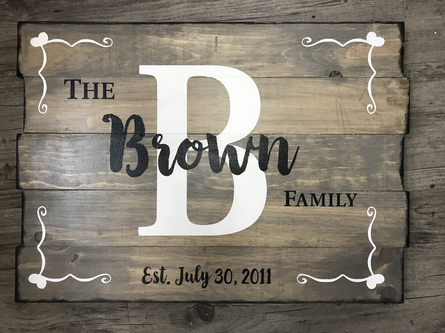 Brown Family heart design