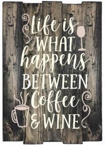 Life is what happens between coffee and wine