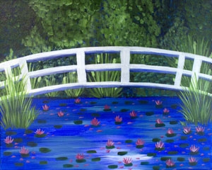 bridge over lilies