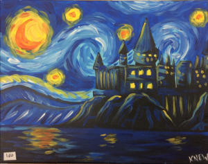 starry night over Hogwarts