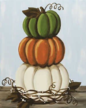 stacked pumpkins