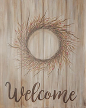 welcome berry wreath